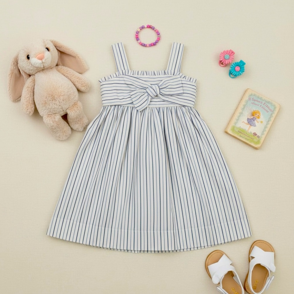 Tartine et Chocolat Linen Sundress | Size 5 | Classic French Elegance